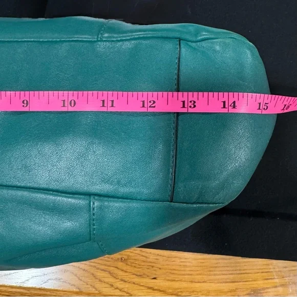 Coach Daisy Emma Jade Soft Leather Shoulder Bag with Navy Interior - Picture 16 of 16